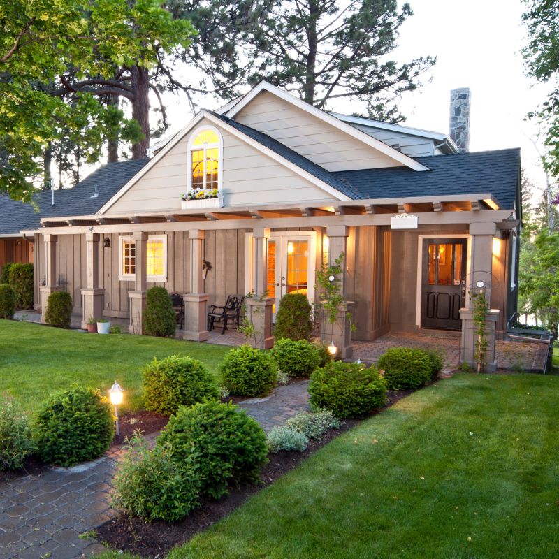 House at dusk House at dusk